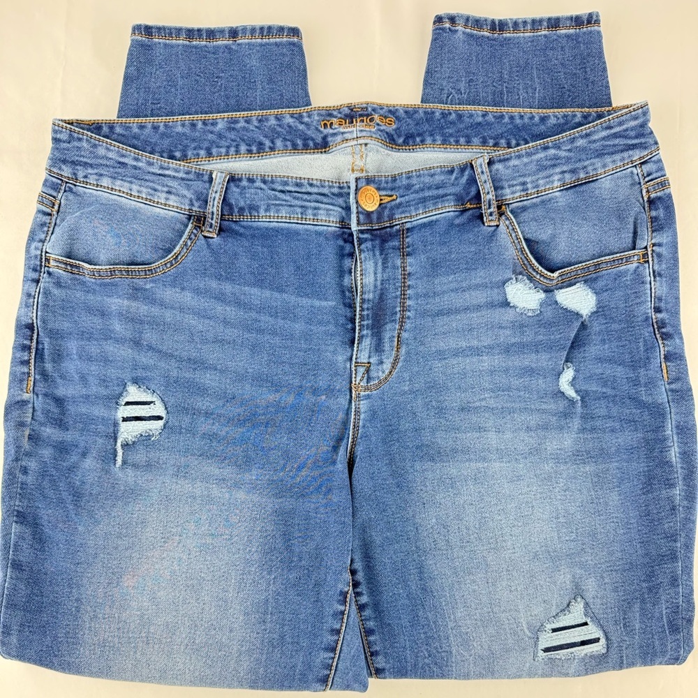Maurices Blue Mid-Rise Straight Leg Jeans
